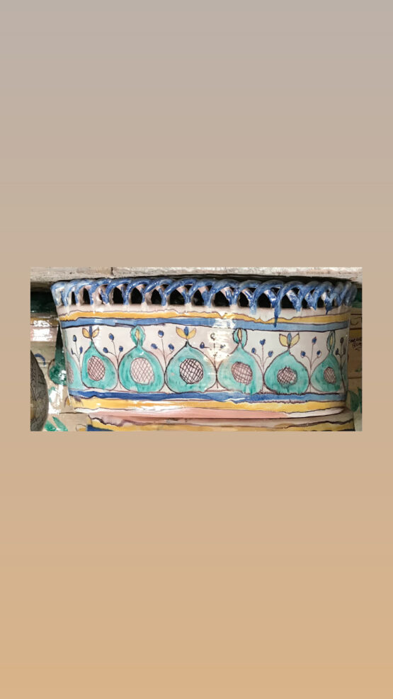 Vaso ovale blu